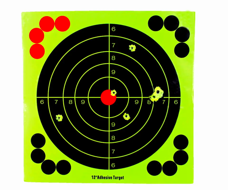 Reactive Target with Hit Indicator, Self-Adhesive, 30x30cm - Set of 10