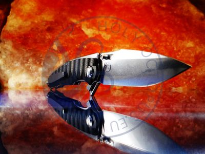 Grimm Reaper Massives High-End EDC Klappmesser für Professionals. m390-Klinge mit Keramik-Kugellager &amp; Garolit/Edelstahl-Griff