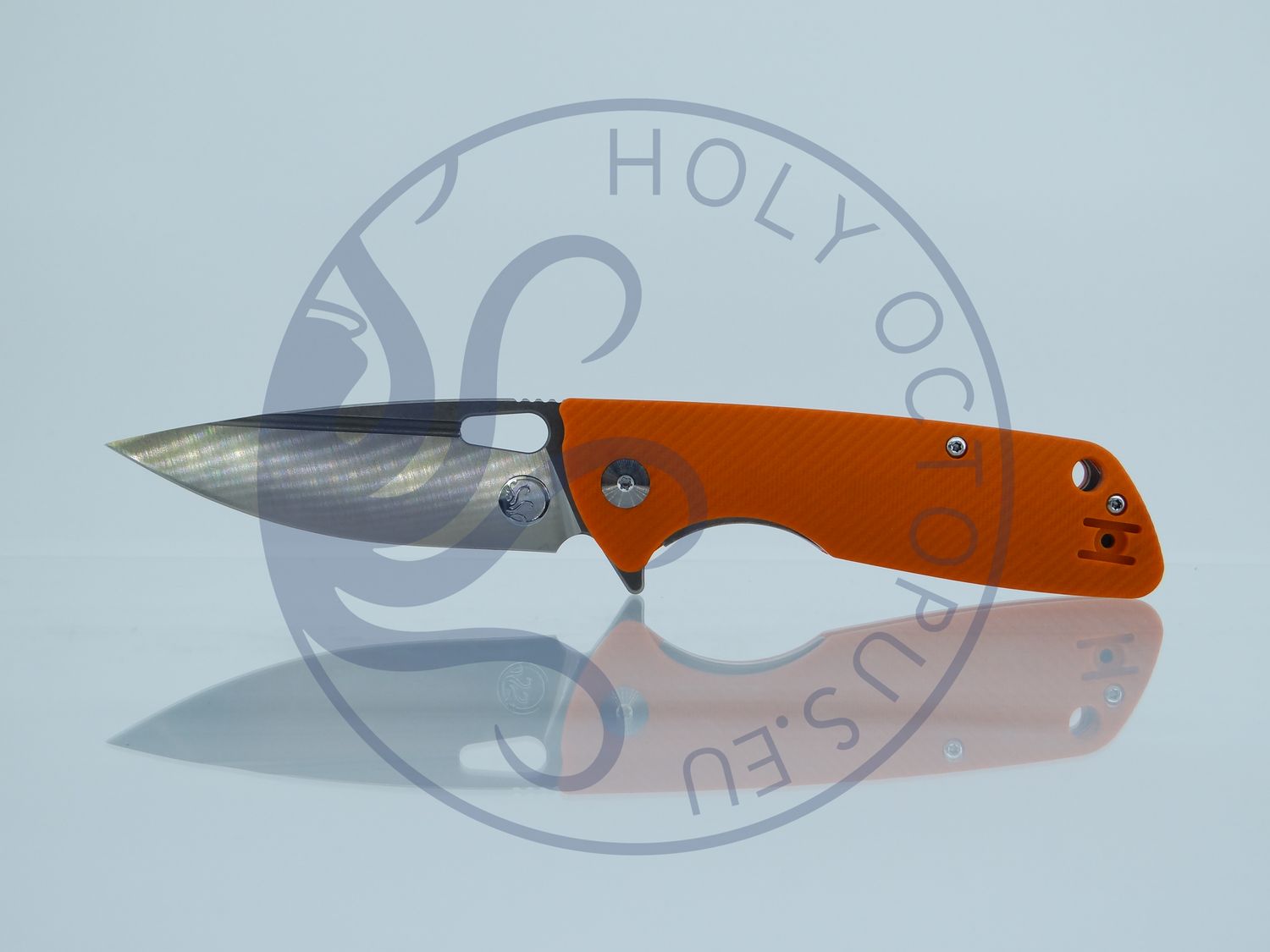 Hiker - Ultra Light and slim - Sharp D2 Blade with Stainless Steel Frame &amp; G10 Scales - Orange