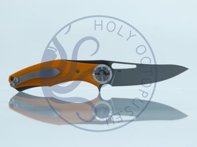 Hellraiser - Pocket Knife - The Classic! 9 cm Special Blade, Ball Bearings, Handle Scales in Weapon Grip Quality - Orange