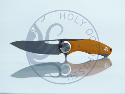 Hellraiser - Pocket Knife - The Classic! 9 cm Special Blade, Ball Bearings, Handle Scales in Weapon Grip Quality - Orange