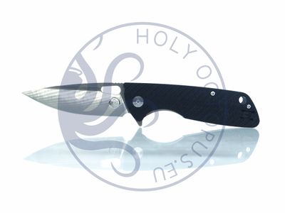 Hiker - Ultra Light and slim - Sharp D2 Blade with Stainless Steel Frame &amp; G10 Scales - Black