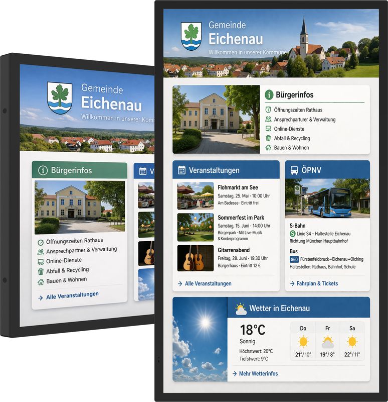 BürgerDialog – Paket mit 50" Touch-Display