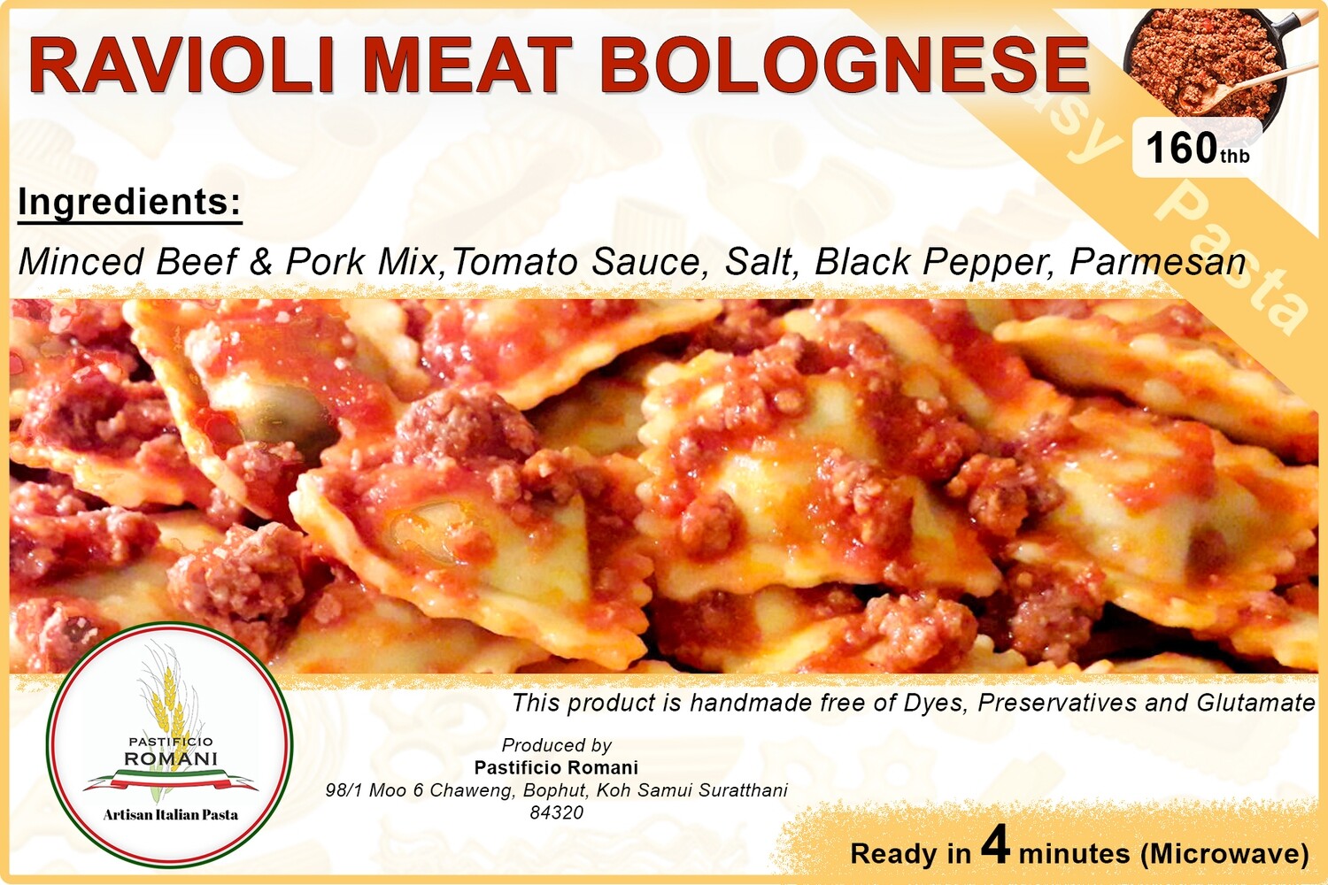 Ravioli - Meat in Bolognese Sauce