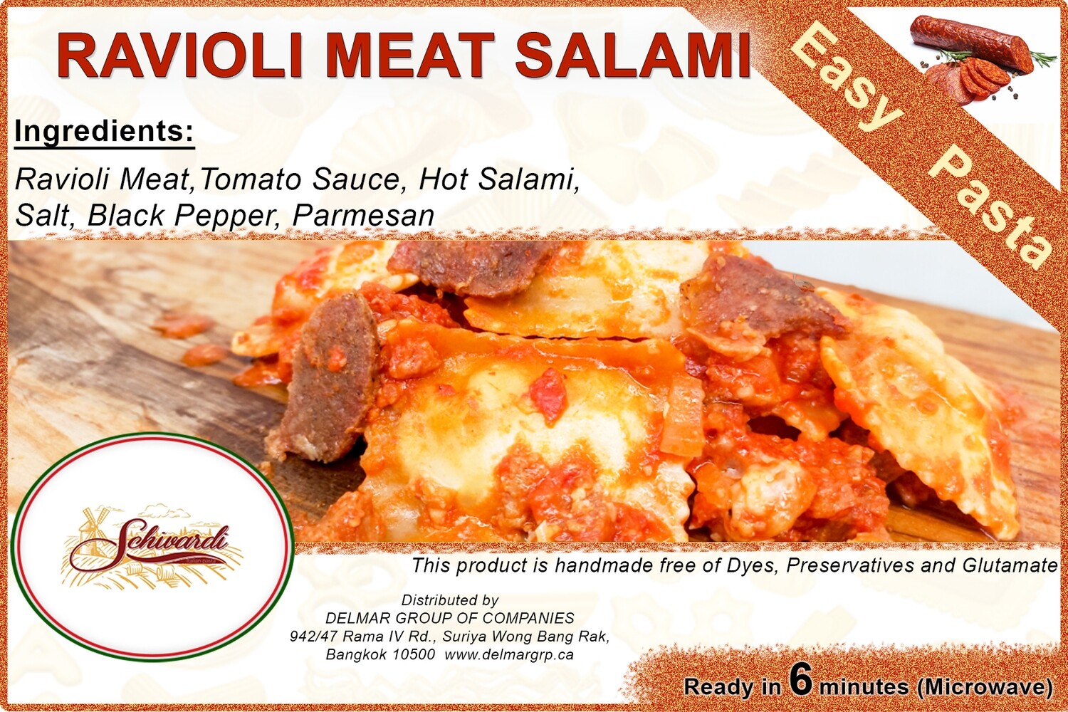 Ravioli Meat Salami
