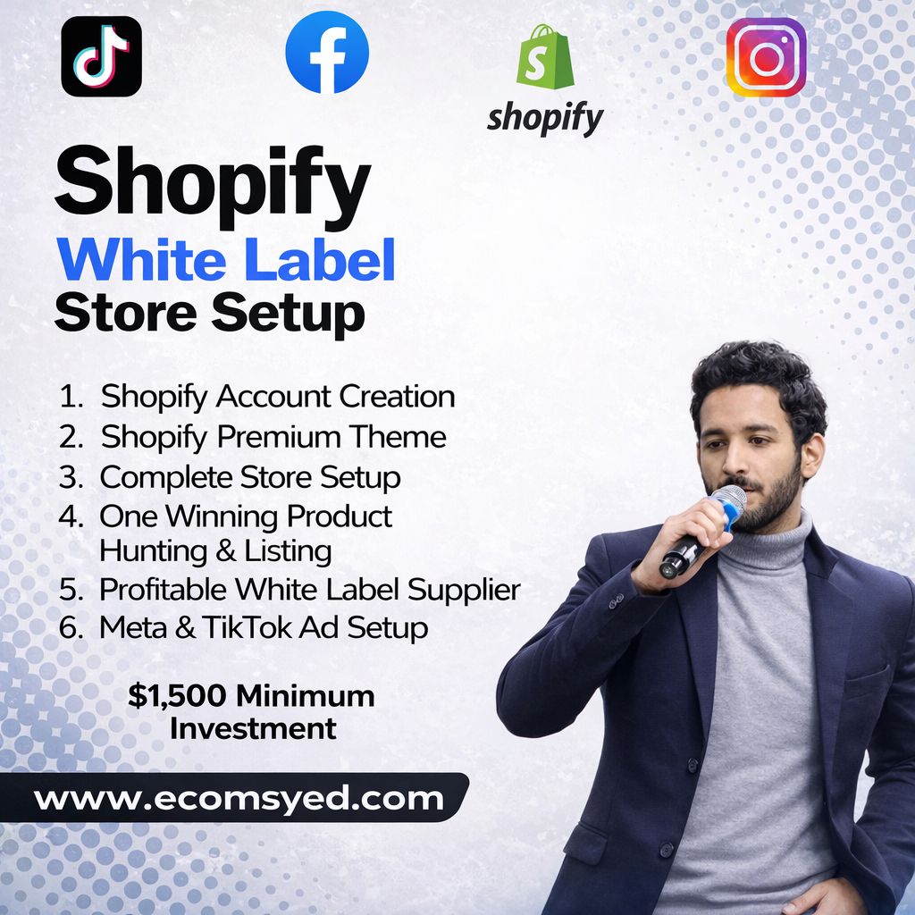 Complete Shopify White Label Store Setup With Winning Product &amp; Ads Setup