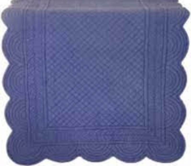 Runner trapuntato azzurro scuro Blanc e Mariclo