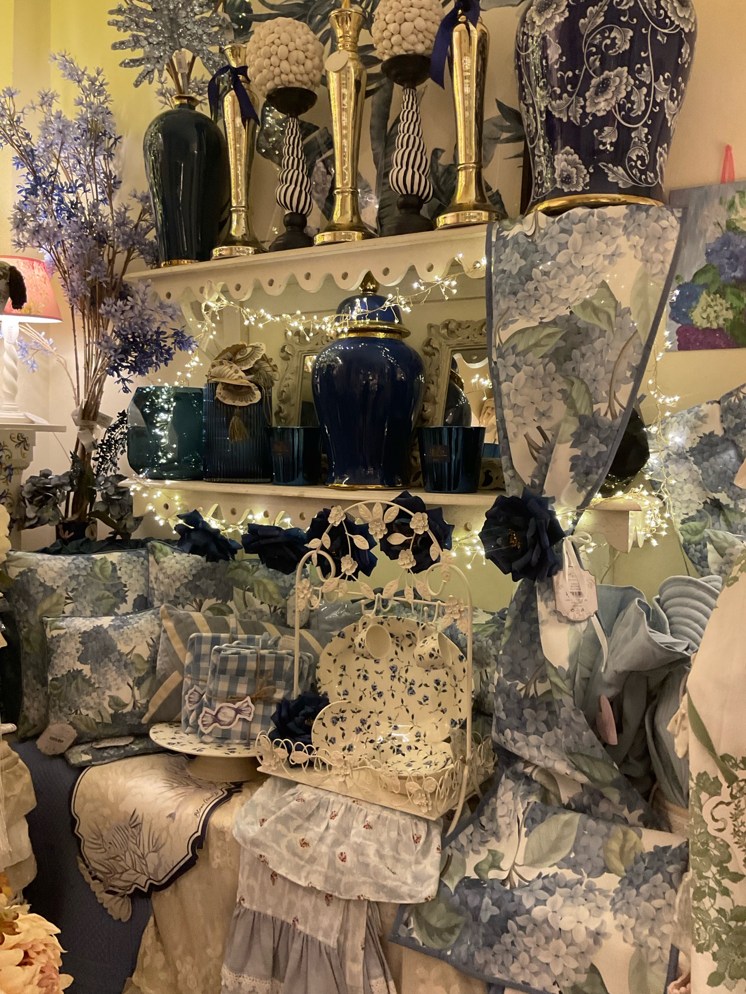 Cuscino grande ortensie