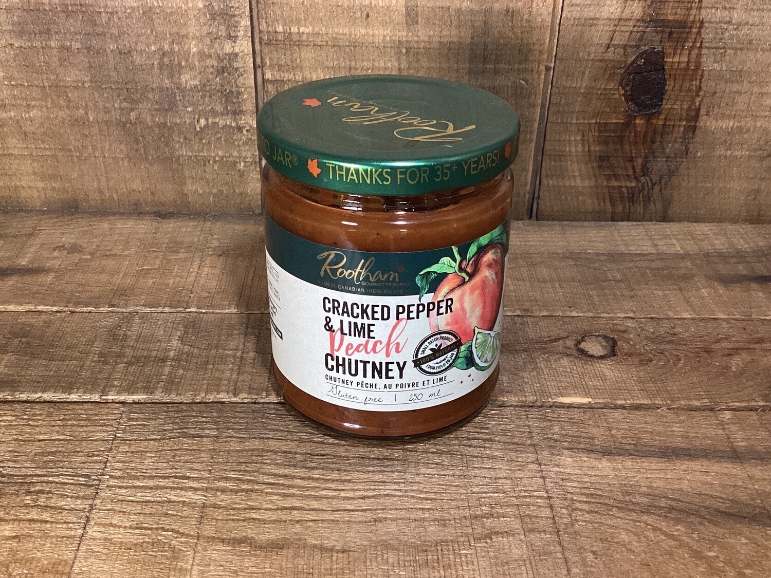 Rootham - Cracked Pepper Lime Peach Chutney 250ml