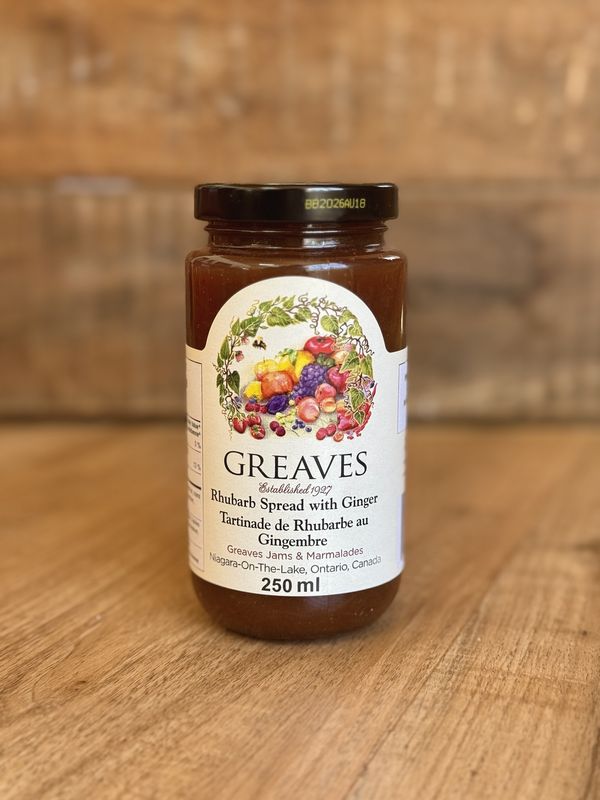 Greaves - Rhubarb Ginger Jam - 250ml
