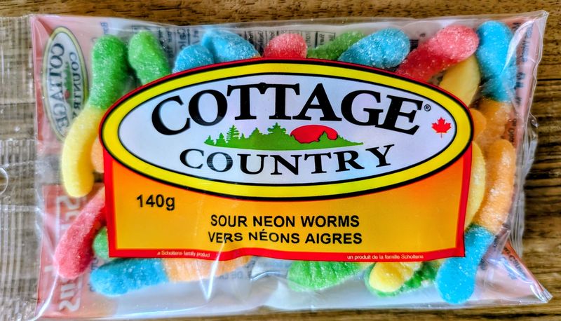 Cottage Country - Sour Neon Worms - 140g