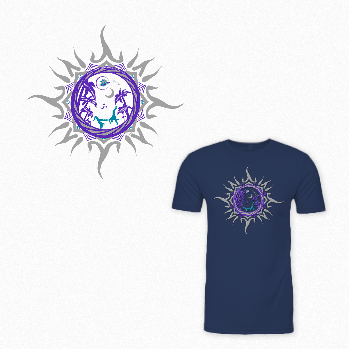 Miami Capoeira Sol e Lua Batizado and Encounter 2024 Men&#39;s T-Shirt