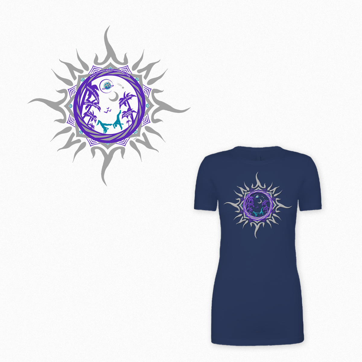 Miami Capoeira Sol e Lua Batizado and Encounter 2024 Women&#39;s T-Shirt