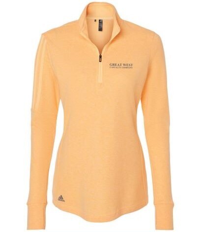 Adidas Light Orange 1/4 Zip Pullover