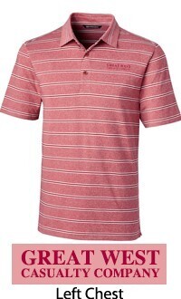 Forge Stripe Polo Heather Red