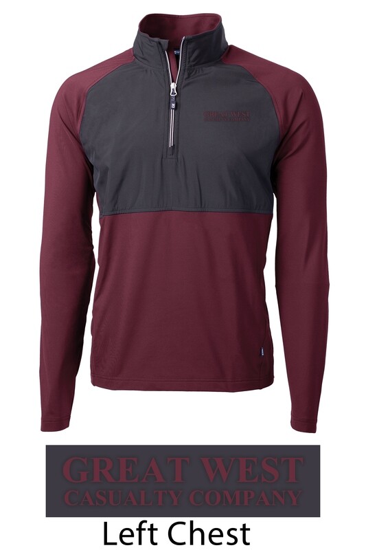 Cutter &amp; Buck Maroon 1/4 Zip Pullover