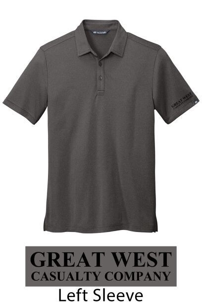 Travis Mathew Grey/Black Coto Performance Polo