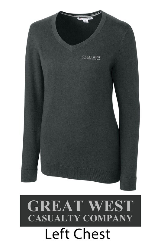 Cutter &amp; Buck Charcoal V-Neck Sweater