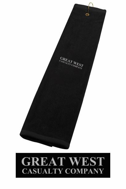Great West Black Golf Towel