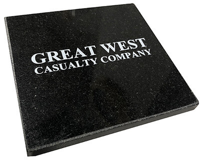 Great West Granite Coaster Set - Screenprinted