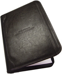 Great West Black Leather Padfolio