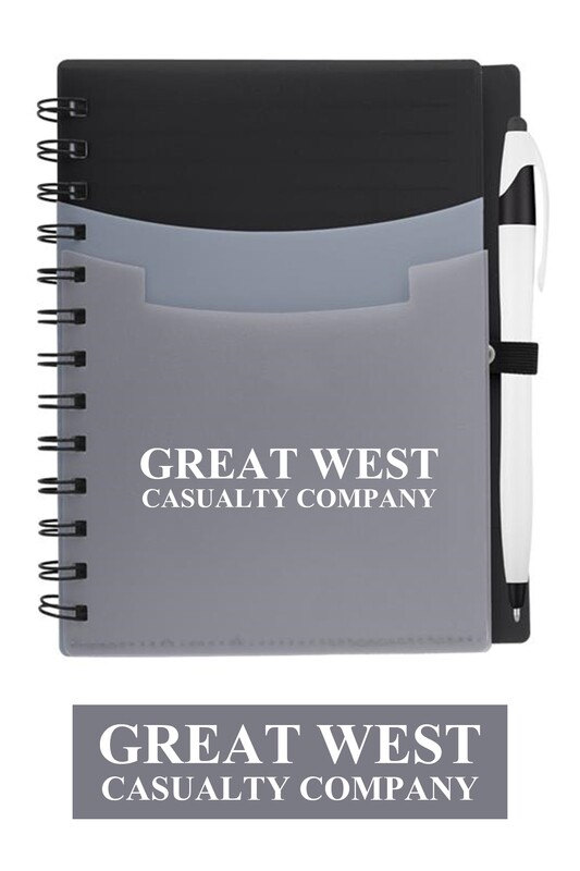 Great West Tri-Pocket Notebook with Pen