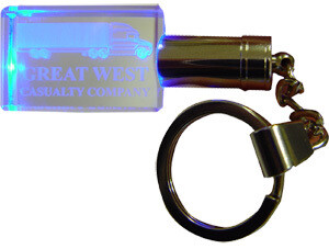 Great West Lighted Crystal Keychain