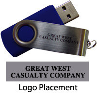 Great West Blue USB Flash Drive (2GB)