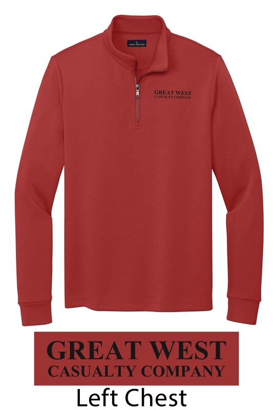 Brooks Brothers 1/4 Zip Pullover - Rich Red