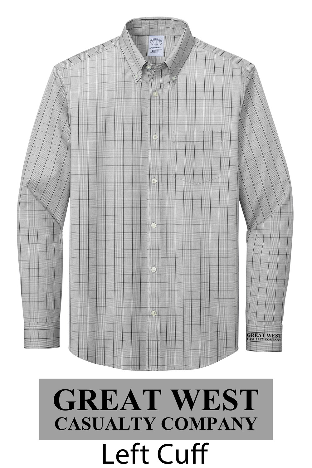 Great West Brook&#39;s Brothers Wrinkle Free Stretch Plaid Long Sleeve