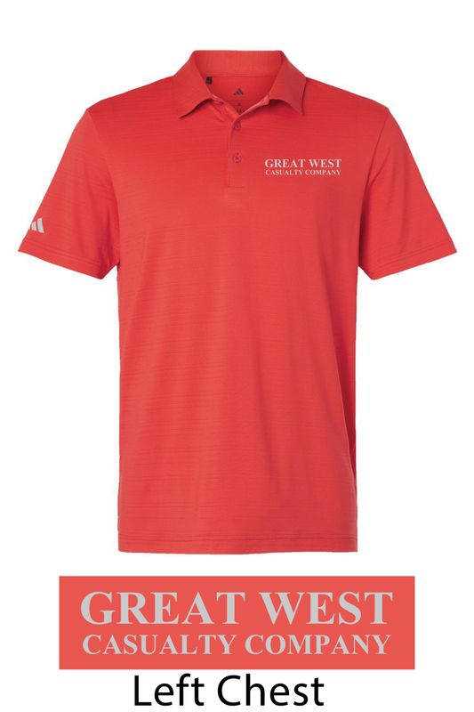 Men&#39;s Adidas Textured Stripe Polo