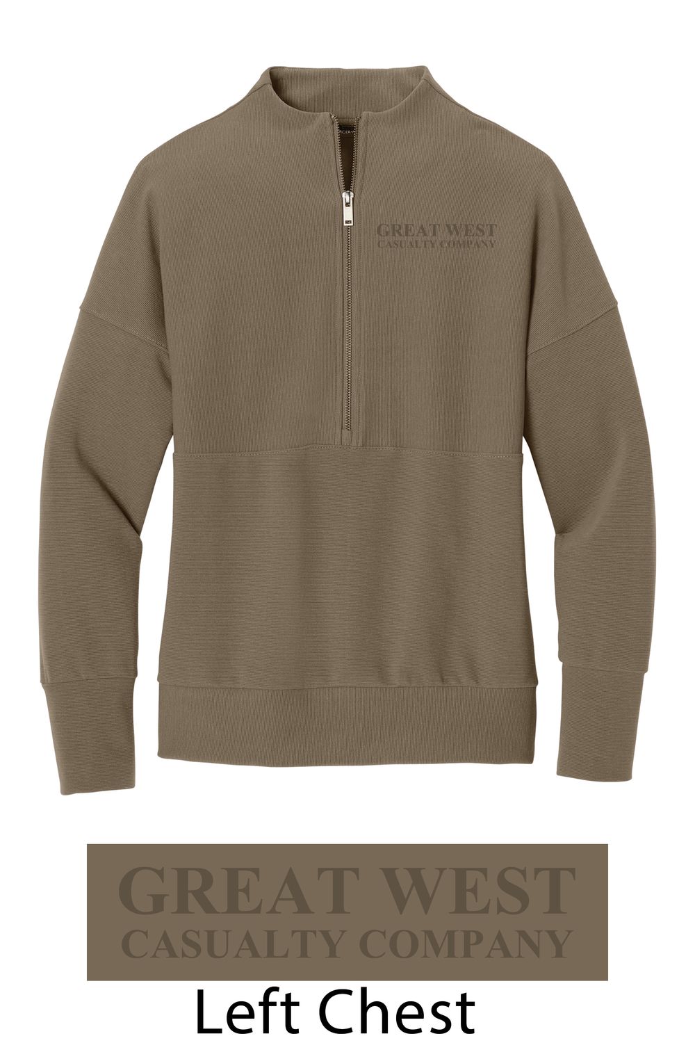 Ladies Mercer+Mettle Linear Texture 1/4 Zip