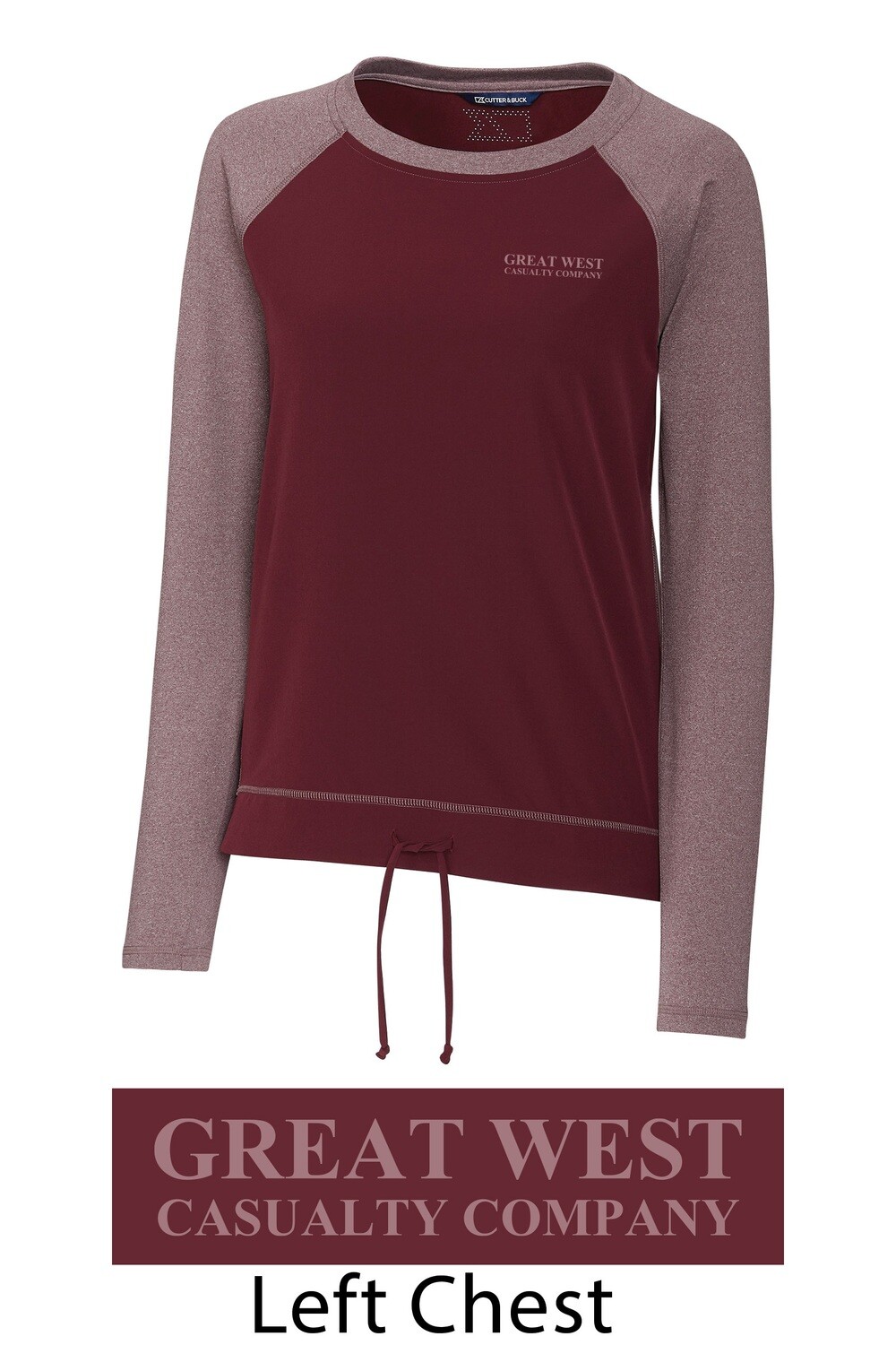 Cutter &amp; Buck Maroon Response Pullover- SALE