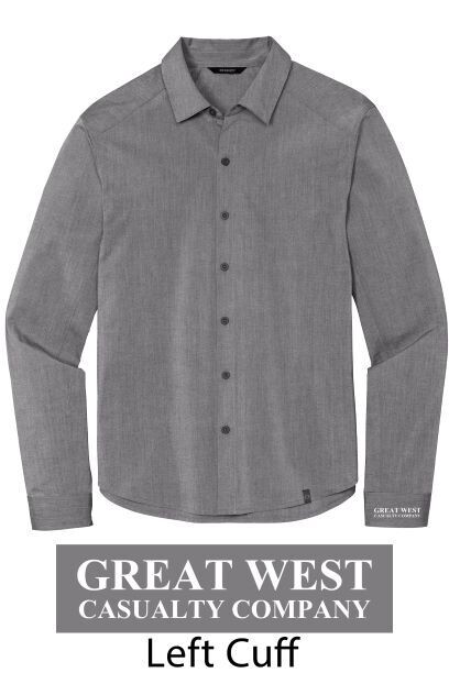 OGIO Grey Commuter Woven Longsleeve Shirt - SALE