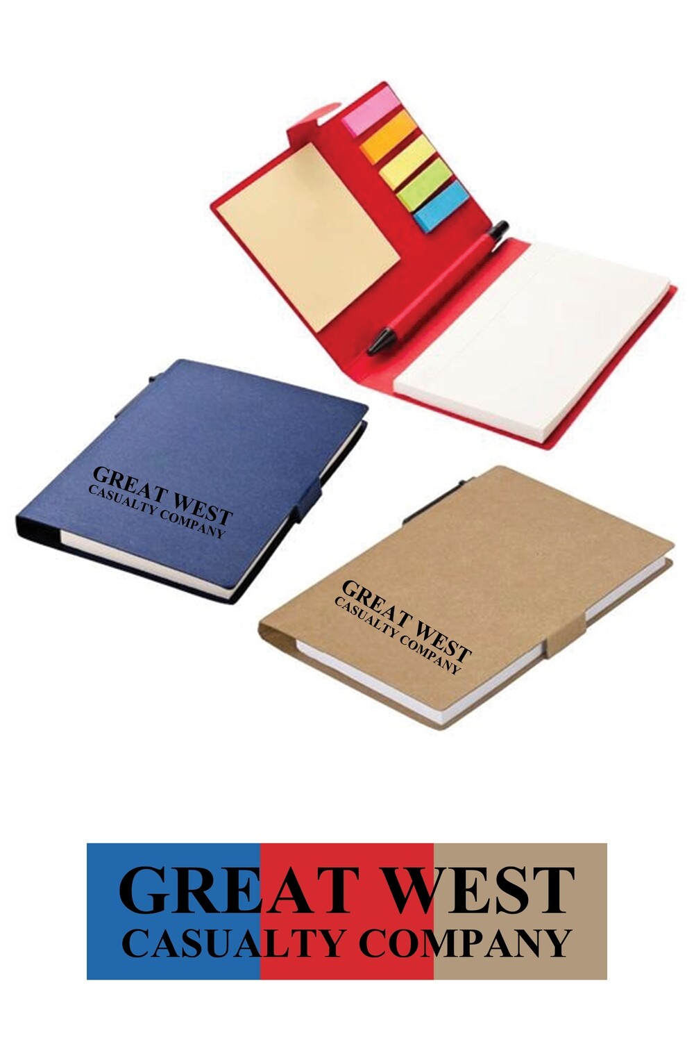 Great West Pen &amp; Flag Mini Notebook