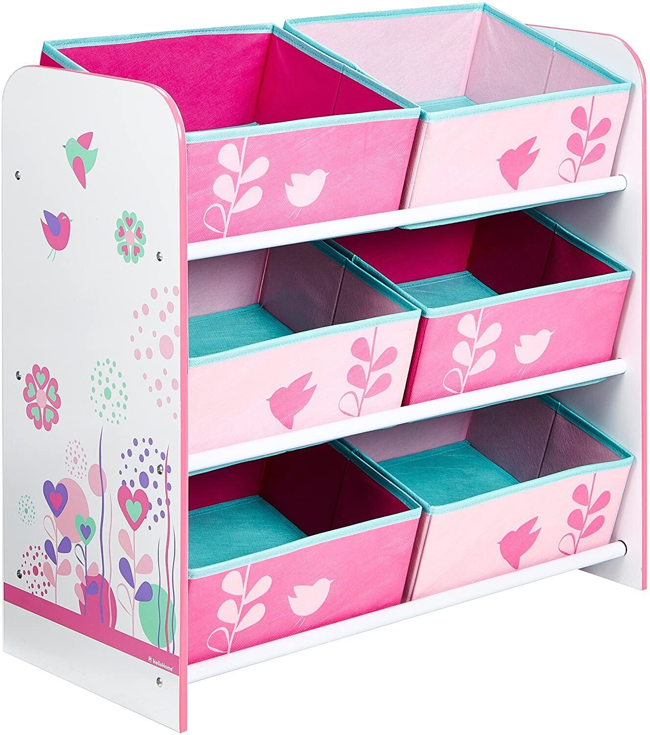 FLEURS ET OISEAUX - Meuble de rangement pour chambre d'enfant