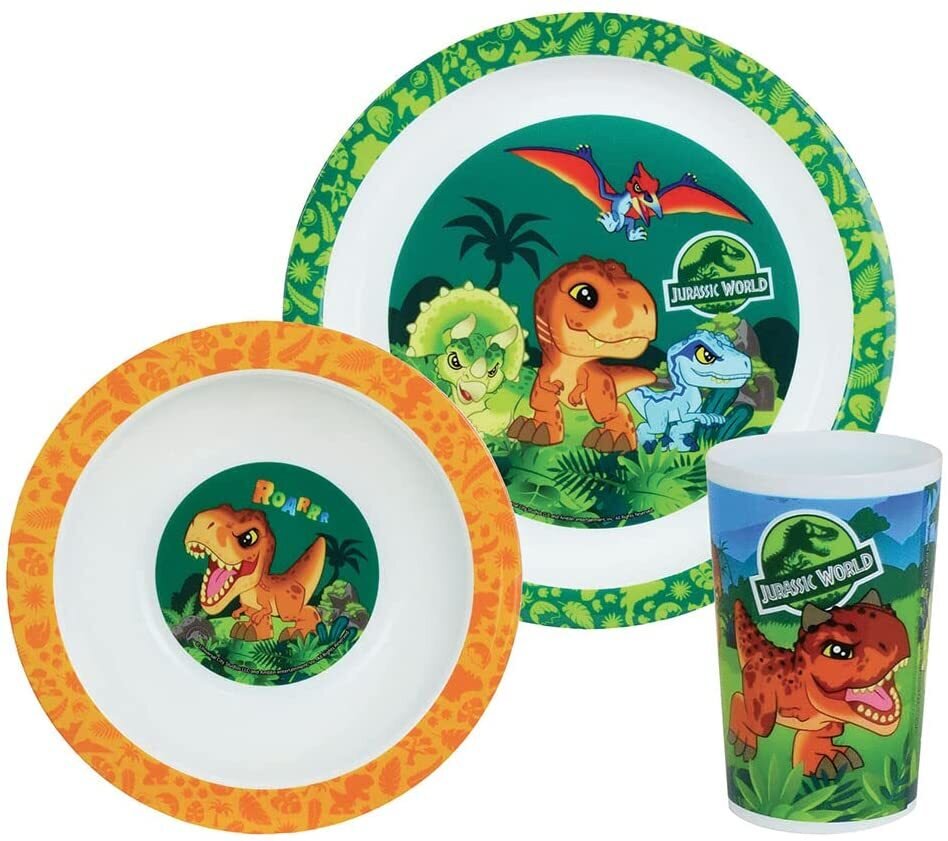 JURASSIC WORLD - Ensemble repas (assiette, bol, verre)