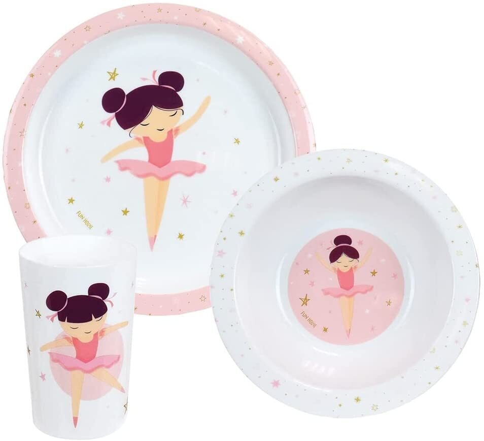 BALLERINE - Ensemble repas (assiette, bol, verre)