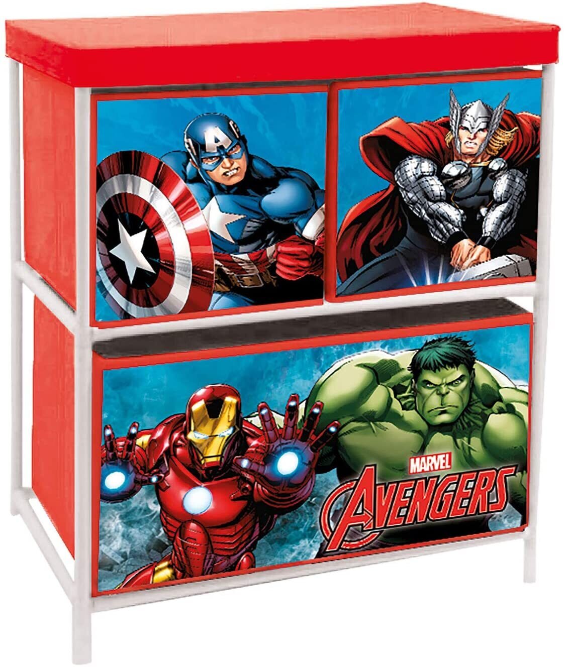 AVENGERS - Meuble de rangement 3 corbeilles