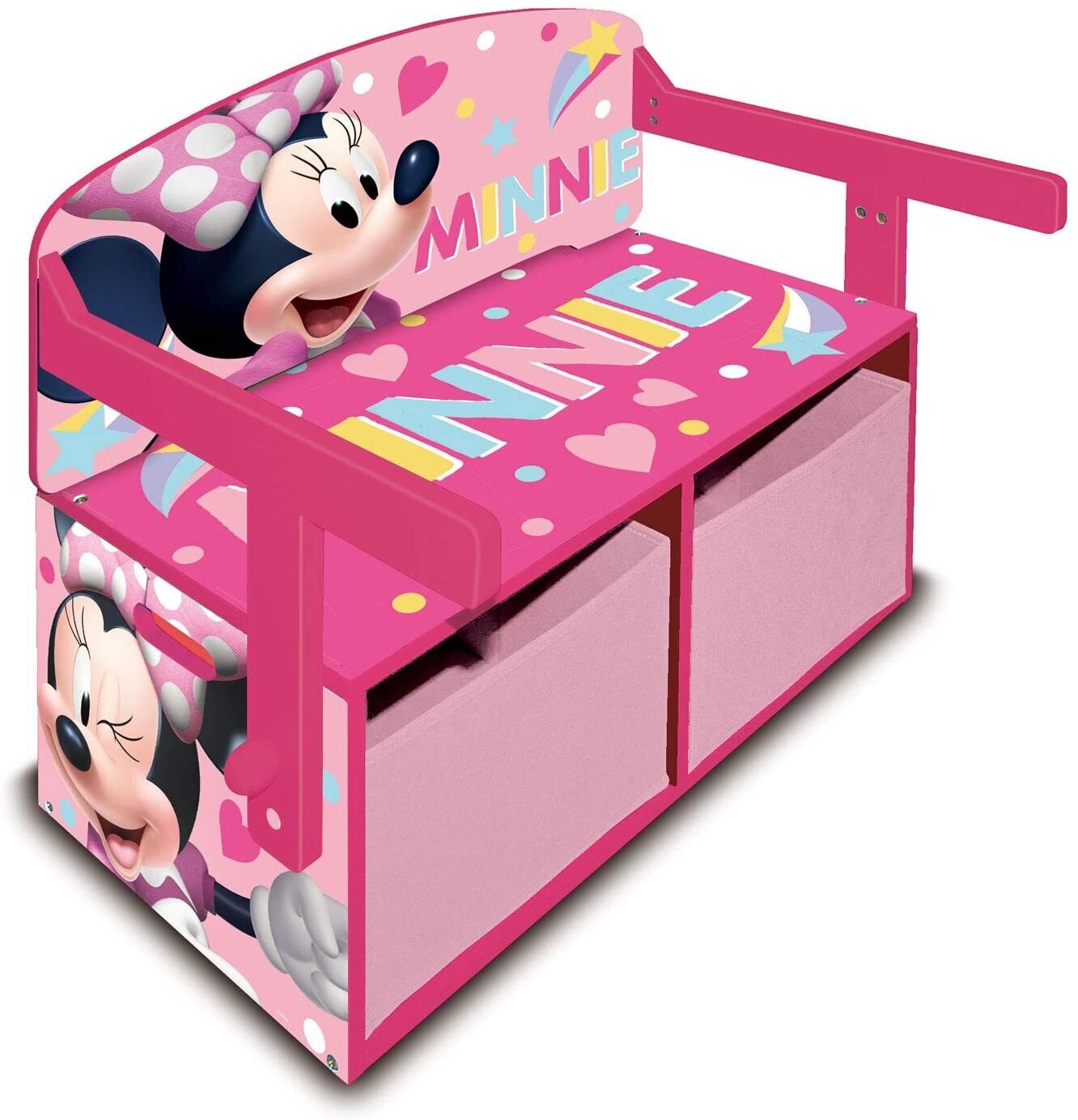 DISNEY MINNIE - Bureau 3 en 1 - Rangement - Banc