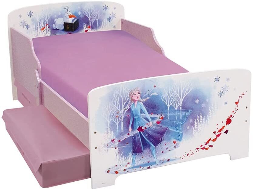 DISNEY REINE DES NEIGES-2 - Lit sommier lattes 140x70  cm et 2 tiroirs de rangement