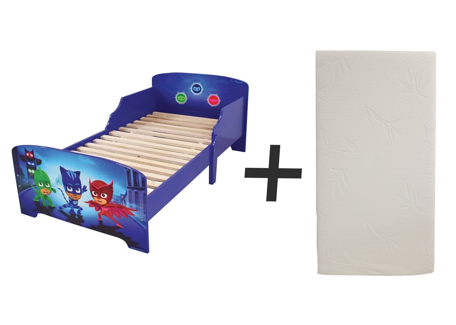 PYJAMASQUES - Lit 140 x 70  cm - Sommier et matelas droit inclus - FUN HOUSE