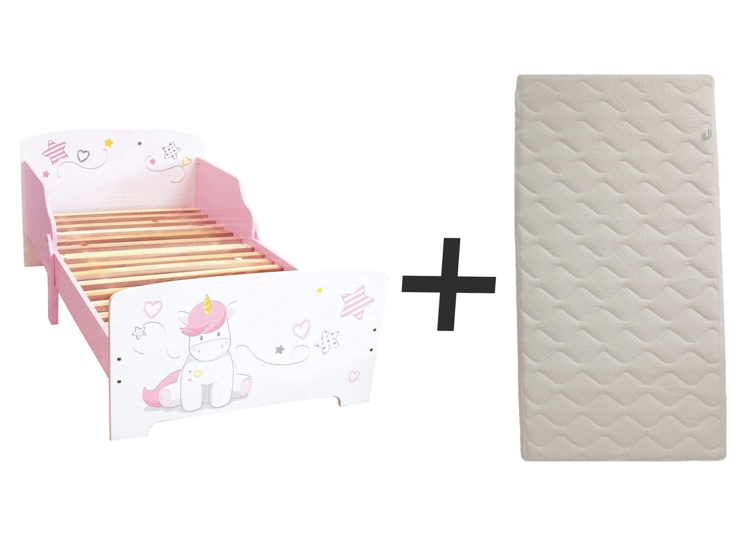 LICORNE - Lit 140 x 70  cm - Sommier et matelas climatisé (face été / hiver) inclus - FUN HOUSE