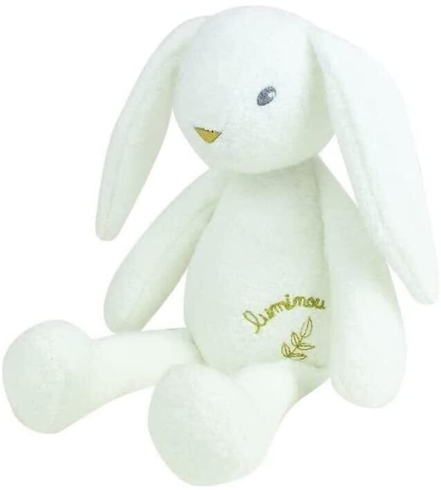 LUMINOU - LAPIN - Peluche blanche 30 cm