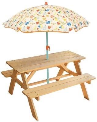 FRUITY'S - Table de pique-nique avec parasol