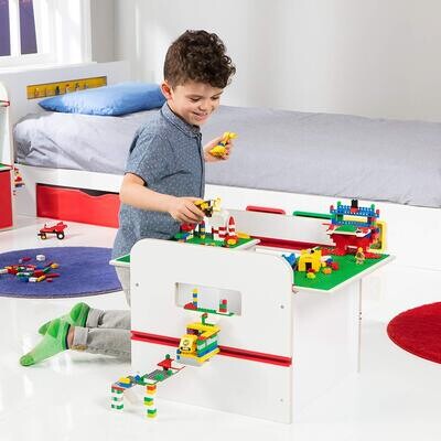 ROOM 2 BUILD - Coffre à  jouets avec système de constructions et rangements