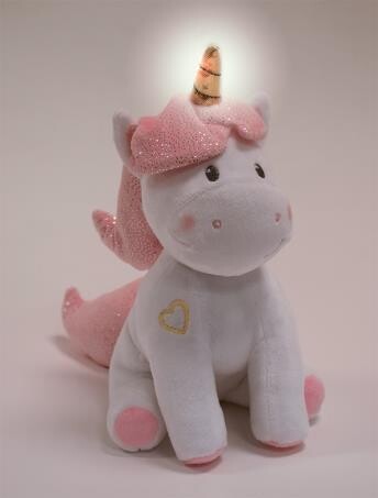 LICORNE - Peluche musicale et lumineuse 24  cm