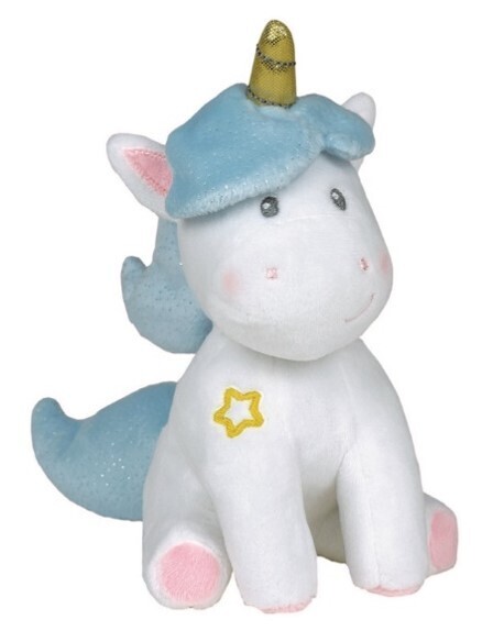 LICORNE - Peluche Licorne 17  cm Bleue