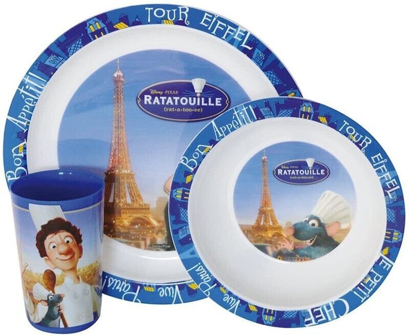 RATATOUILLE - Ensemble repas (assiette, bol, verre)