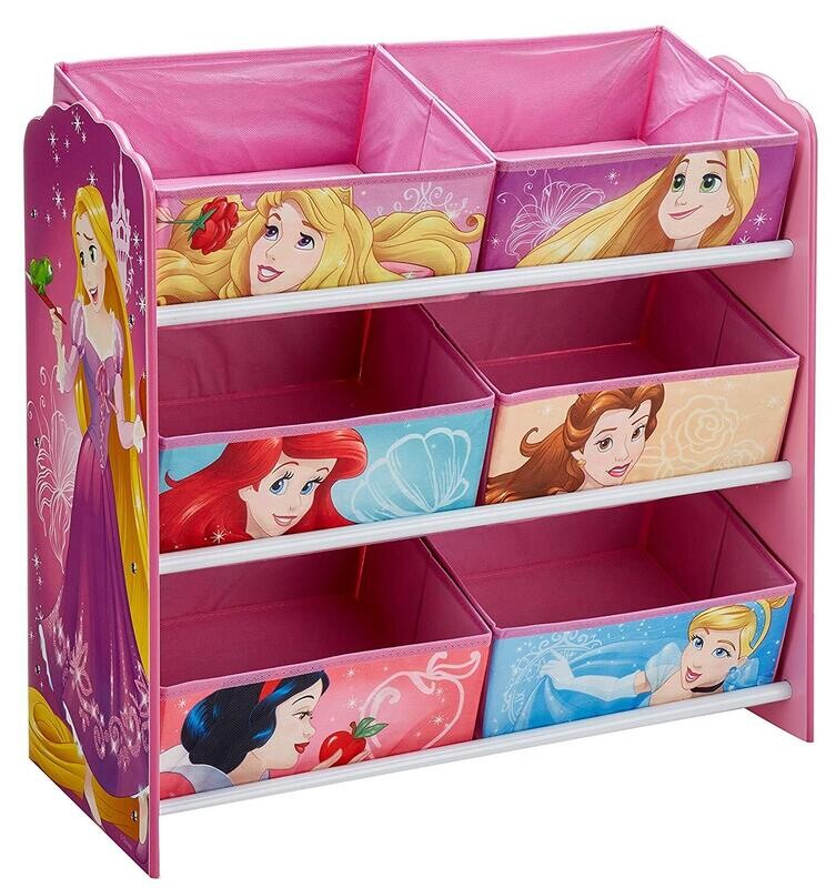 DISNEY PRINCESSES - Meuble de Rangement 6 corbeilles